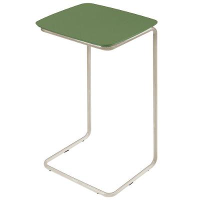 Mesa De Apoio Slim Verde Em Metal Cromado