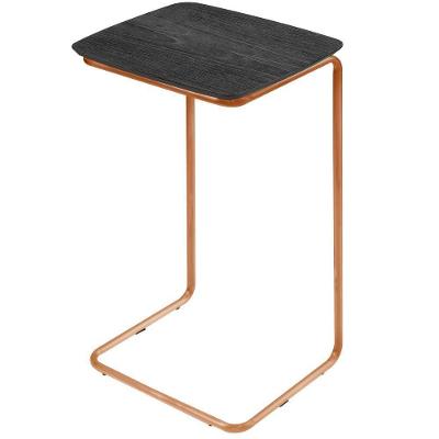Mesa De Apoio Slim ébano Em Metal Cobre
