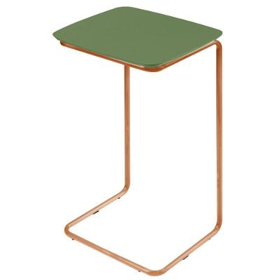 Mesa De Apoio Slim Verde Em Metal Cobre