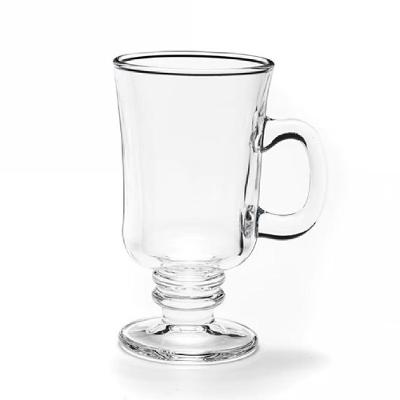Kit 6 Caneca Cappuccino Royal Xicara De Vidro Taca Alta Cafe Chocolate Dolce Gusto Coffe 230ml Bar Restaurante
