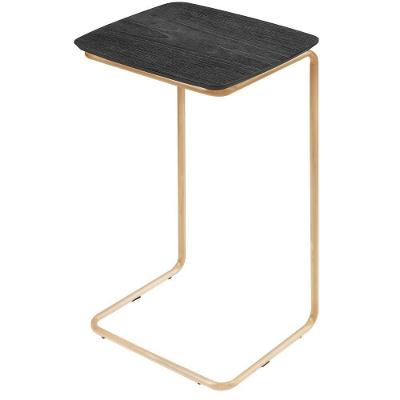 Mesa De Apoio Slim ébano Em Metal Ouro