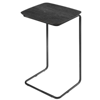 Mesa De Apoio Slim ébano Em Metal Preto