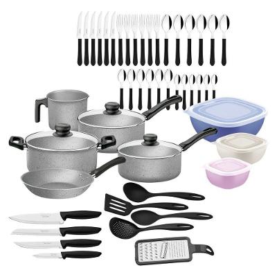 Kit Cozinha Tramontina 47 Peças Cinza