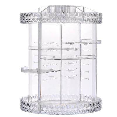 Organizador De Cosmeticos Giratorio Suporte Perfumes Maquiagem Redondo Ajustavel Armazenagem 3 Andares Acrilico Com Rota