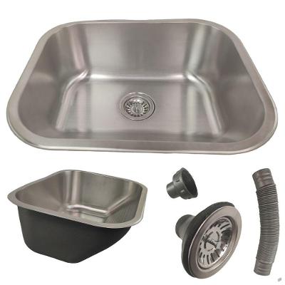 Tanque Lavanderia Lavar Roupa 30l Aço Inox Balcao Pia Com Valvula Sifao Limpeza Lavabo Casa