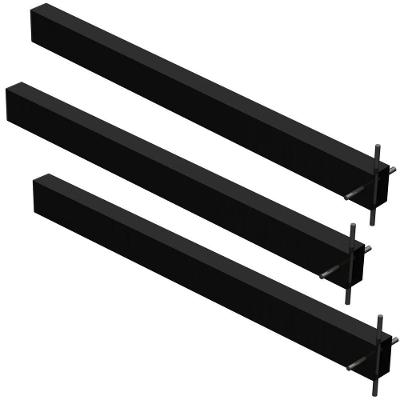 3 Suportes Pia Chumbar Bancada Mesa 40 Cm - Preto