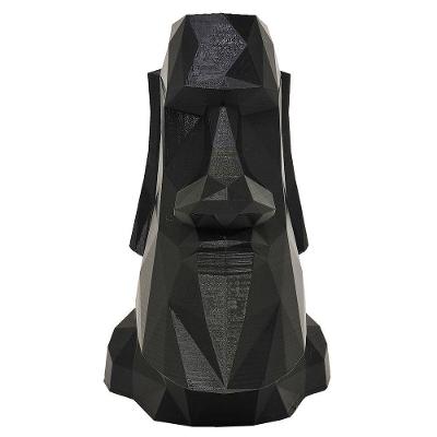 Vaso Estátua Moai Preto Escultura 20 Cm Ilha Da Páscoa Decoração 3d