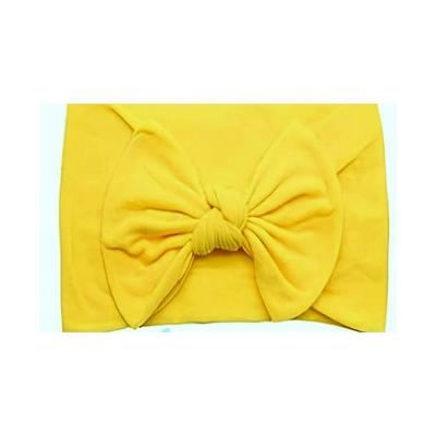 Laços De Cabelo Infantil Menina Turbantes De Bebê Fixa Grossa Amarelo