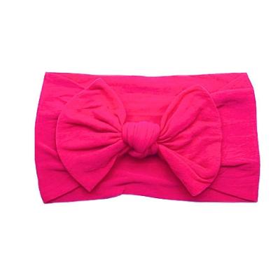 Laços De Cabelo Infantil Menina Turbantes De Bebê Fixa Grossa Rosa Neon