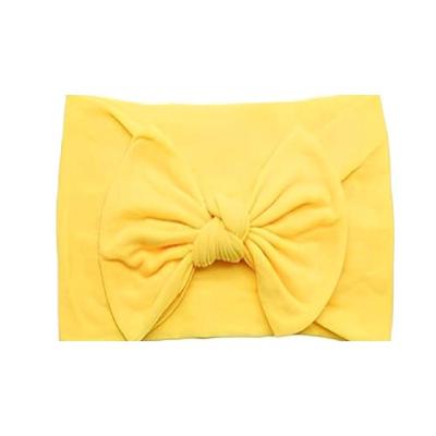 Laços De Cabelo Infantil Menina Turbantes De Bebê Fixa Grossa Amarelo Candy