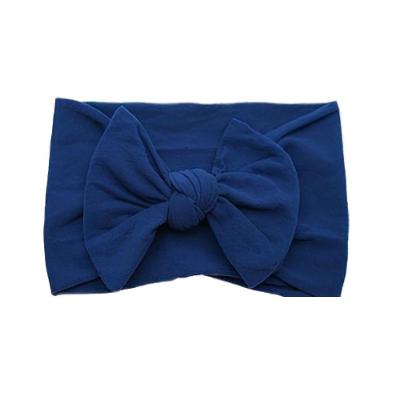 Laços De Cabelo Infantil Menina Turbantes De Bebê Fixa Grossa Azul Marinho