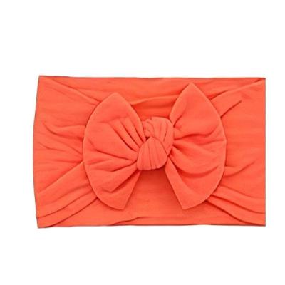 Laços De Cabelo Infantil Menina Turbantes De Bebê Fixa Grossa Laranja Neon
