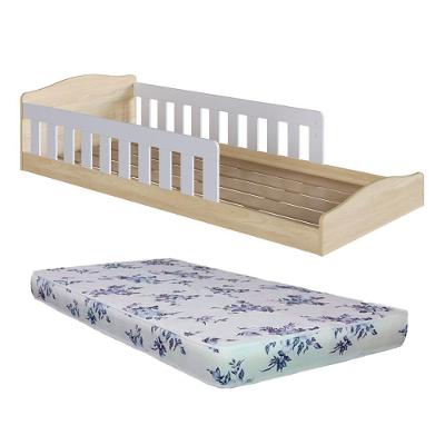 Cama Com Colchão Ortobom Solteiro Montessoriana Encanto Completa Móveis Carvalho Branco