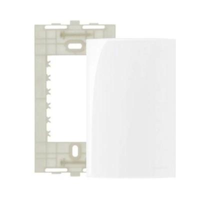 Placa 4x2 Cega C/ Suporte Branco Sleek Margirius 16027