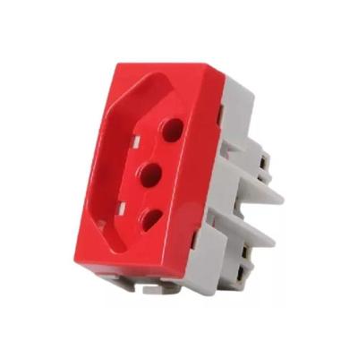 Modulo Tomada 2p + T 20a Vermelho 250v Sleek Margirius 15918