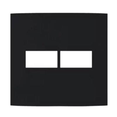 Placa 4x4 2 Postos Horizontal Ebony Clean Margirius 14453