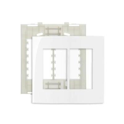 Placa 4x4 6 Postos C/ Suporte Branco Sleek Margirius 16018