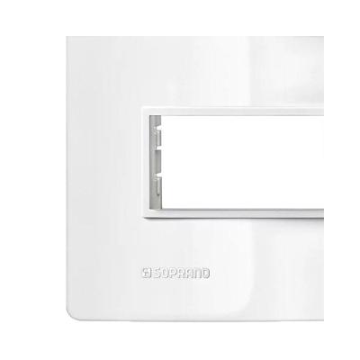 Placa 4x2 2 Modulo C/ Suporte Branco Revita Soprano