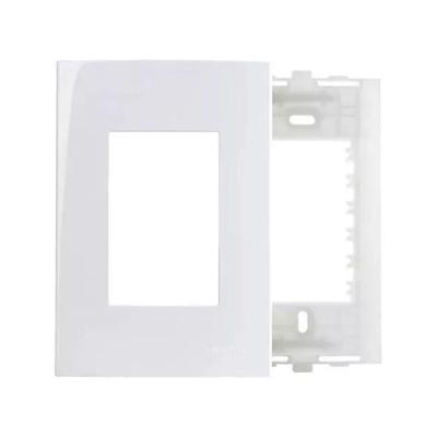 Placa 4x2 3 Postos C/ Suporte Branco Sleek Margirius 16023