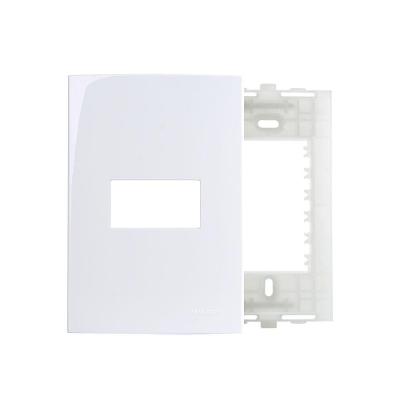 Placa 4x2 1 Posto C/ Suporte Branco Sleek Margirius 16026