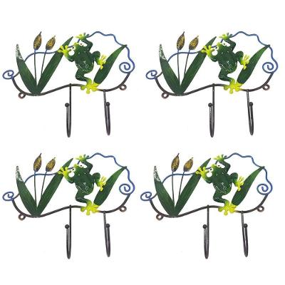 Gancho Ferro Enfeite Sapo Kit 4 Uni Porta Chaves Chapeu Bone Decoraçao Parede Pendura Casa Quarto Sala