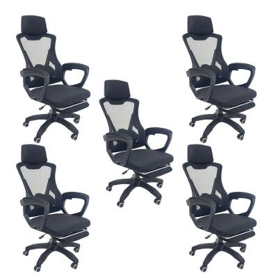 Kit 5 Cadeiras de Escritório Presidente Executiva Oficial Supreme Preto