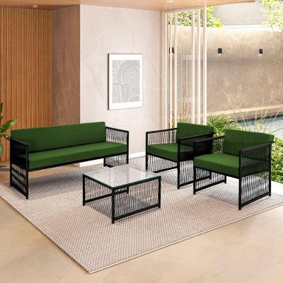 Conjunto Para área Externa De Fibra Sintética Verde