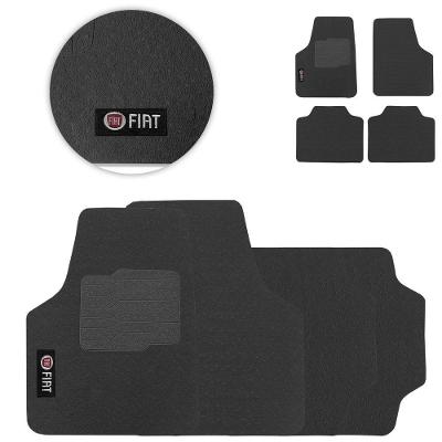 Tapete De Borracha Universal Fiat Preto Pvc 4 Peças