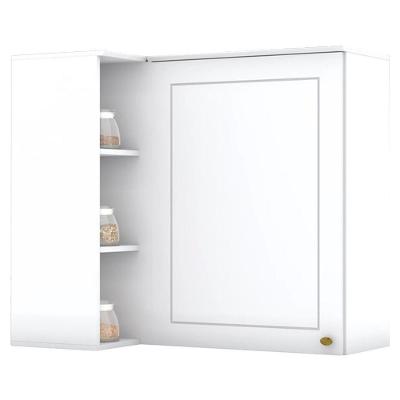 Armário Aéreo Canto Reto 1 Portas MDF 94x54 Cm Americana C359 Branco Henn