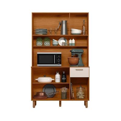 Cozinha Compacta 6 Portas 1 Gaveta 110 Cm Livi Freijo Off White Pln