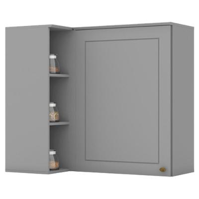 Armário Aéreo Canto Reto 1 Portas MDF 94x54 Cm Americana C359 Cinza Henn