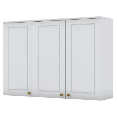 Armario Aéreo 3 Portas MDF 120 Cm Americana C352 Branco Henn