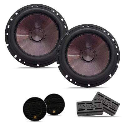 Par Alto Falante 2 Vias Bravox 6 Pol Cs60p 120w Rms Com Twitter E Divisor Black