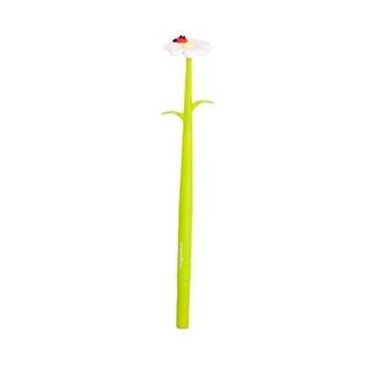 Caneta De Silicone Flor E Joaninha