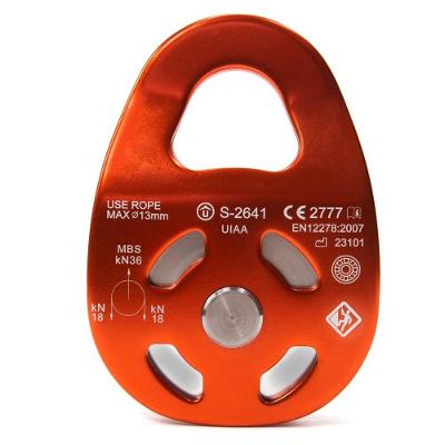 Polia Oscilante 36kn Rolamentada Usclimb Ce Uiaa Laranja