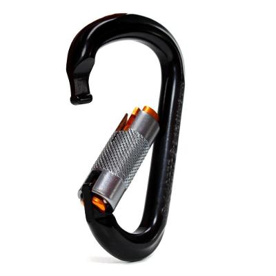 Mosquetão Usclimb Alumínio Hms Keylock Trava Automática 24kn Ce Uiaa Preto