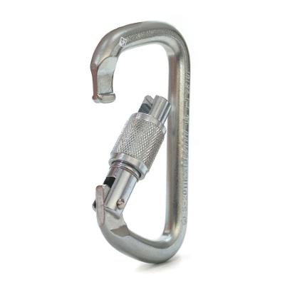 Mosquetão Aço 45kn Assimétrico D Rosca Keylock Ce En Uiaa Nbr Usclimb
