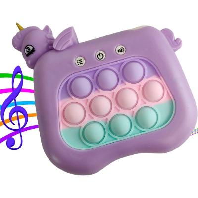 Pop It Mini Game Unicornio 4 Modos Som Luzes Jogo Relaxante Portatil Anti Estresse Toys Crianças Fidget Sensorial