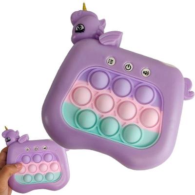Pop It Interativo Mini Game Unicornio 4 Modos Som Luzes Fidget Sensorial Portatil Relaxante Anti Estresse Jogos Criança