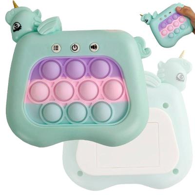 Pop It Mini Game Interativo Unicornio 4 Modos Luzes Som Divertido Relaxante Anti Estresse Crianças Toy
