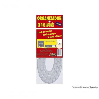Organizador De Fios 1m Branco 7002 Blister