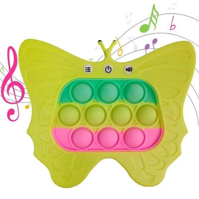 Pop It Mini Game Interativo Borboleta Jogo 4 Modos Som Luz Fidget Sensorial Anti Estresse Ansiedade Criança Portatil