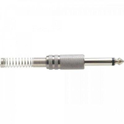 Plug P10 Mono Metal Niquelado Com Mola Genérico Storm - Pct - 50