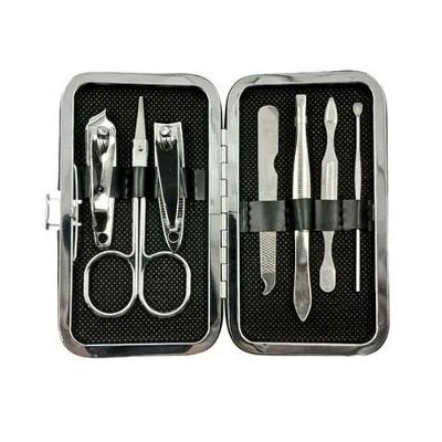 Kit Manicure 7 Peças Em Metal + Estojo