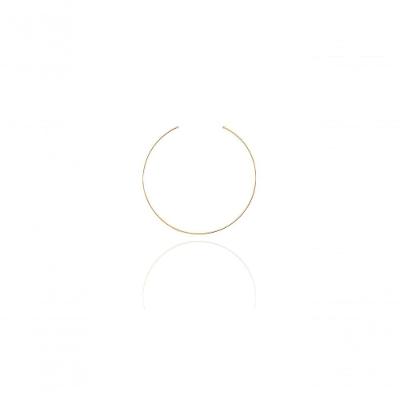 Choker Circular Aro Fino Banhado Em Ouro 18k