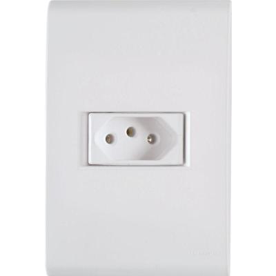 Conjunto 4x2 Com 1 Tomada 2p+t Tramontina Liz 10 A 250 V Branco