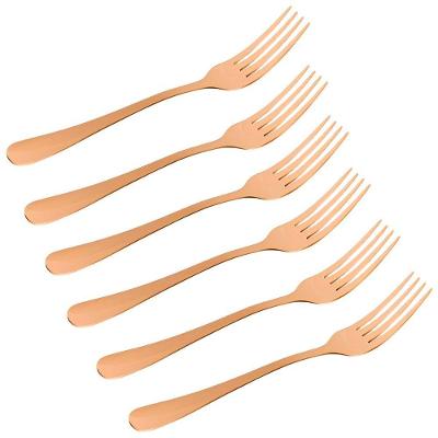 Conjunto Garfos 6 Peças Refeição Inox Rose Gold Luxo Rústico