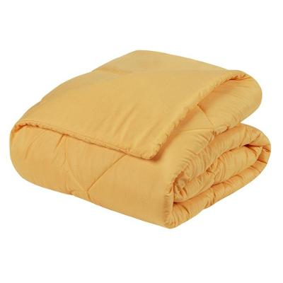 Edredom Queen Unique Dupla Face Micropercal 200 Fios Toque De Algodão 1 Peça - Amarelo