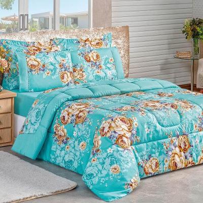 Edredom King 200 Fios Estampado Dupla Face 3 Peças Naturalle - Jasmine