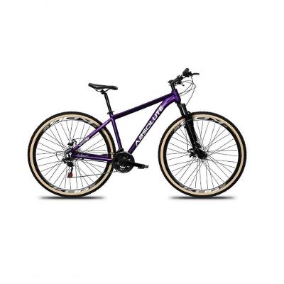 Bicicleta Aro 29 Absolute Nero 5 Alumínio 27v K7 Freio Disco Mecânico Garfo Suspensão Pneu Com Faixa - Roxo Tam.19